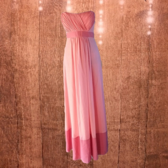 WTOO SIZE 10 PINK STRAPLESS PROM DRESS - Picture 1 of 6